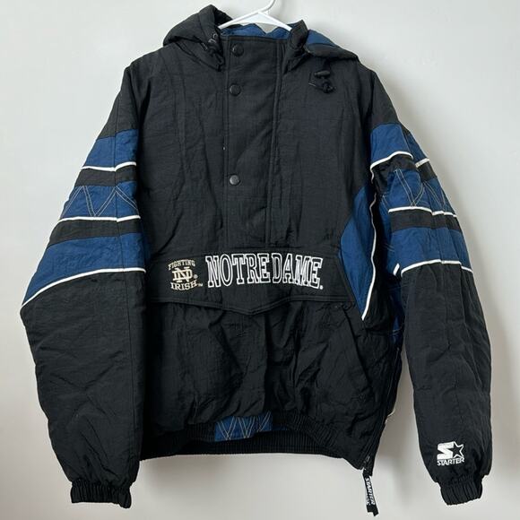 STARTER Other - Notre Dame Fighting Irish Quarter Zip Pullover Starter Puffer Jacket Size: XL